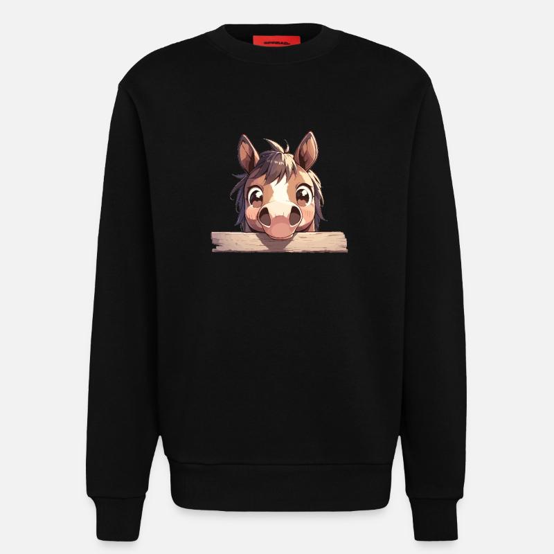 Pferde Pferd - Sweatshirt - made by SPREAD - SOLID BLACK