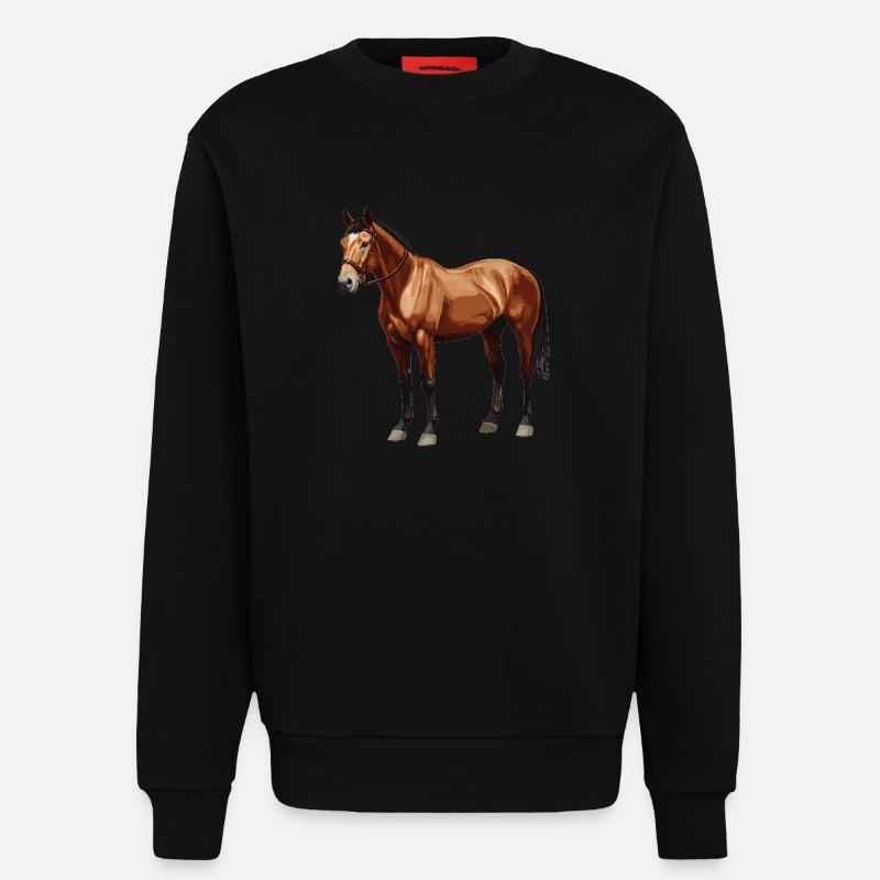 Pferde Pferd - Sweatshirt - made by SPREAD  - SOLID BLACK
