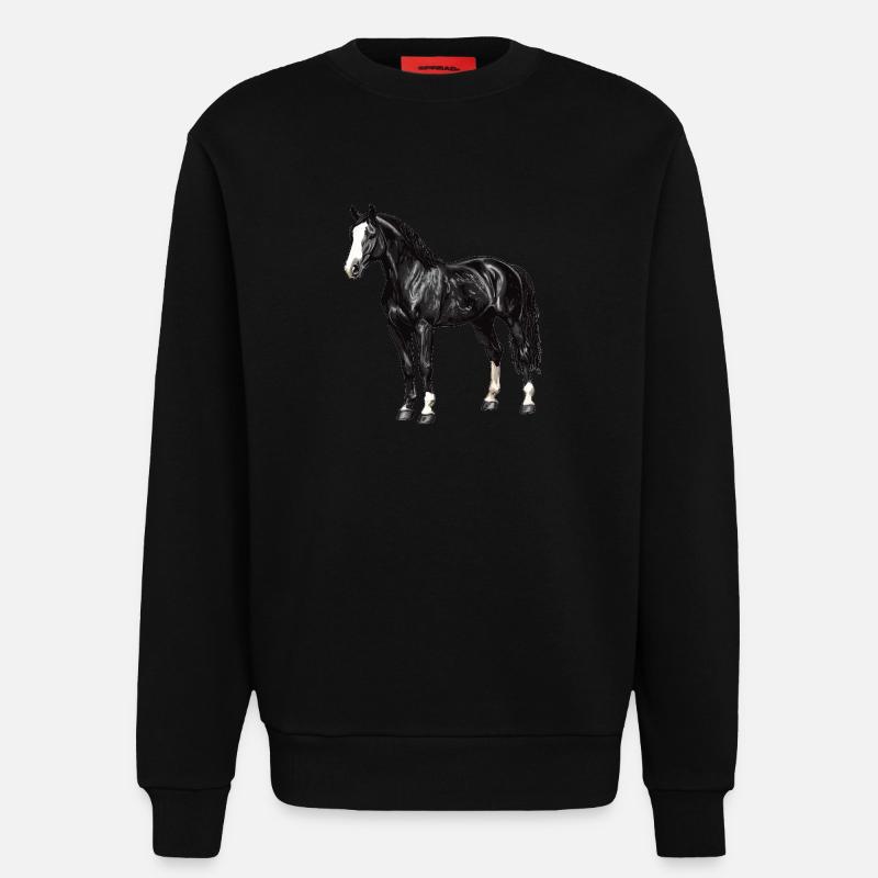Pferde Pferd - Sweatshirt - made by SPREAD - SOLID BLACK