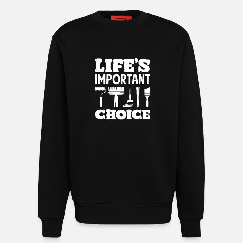Vital Choice Painter Tools - Sweat bio décontracté fabriqué en UE - SOLID BLACK