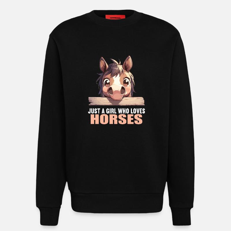 Pferde Pferd - Sweatshirt - made by SPREAD - SOLID BLACK