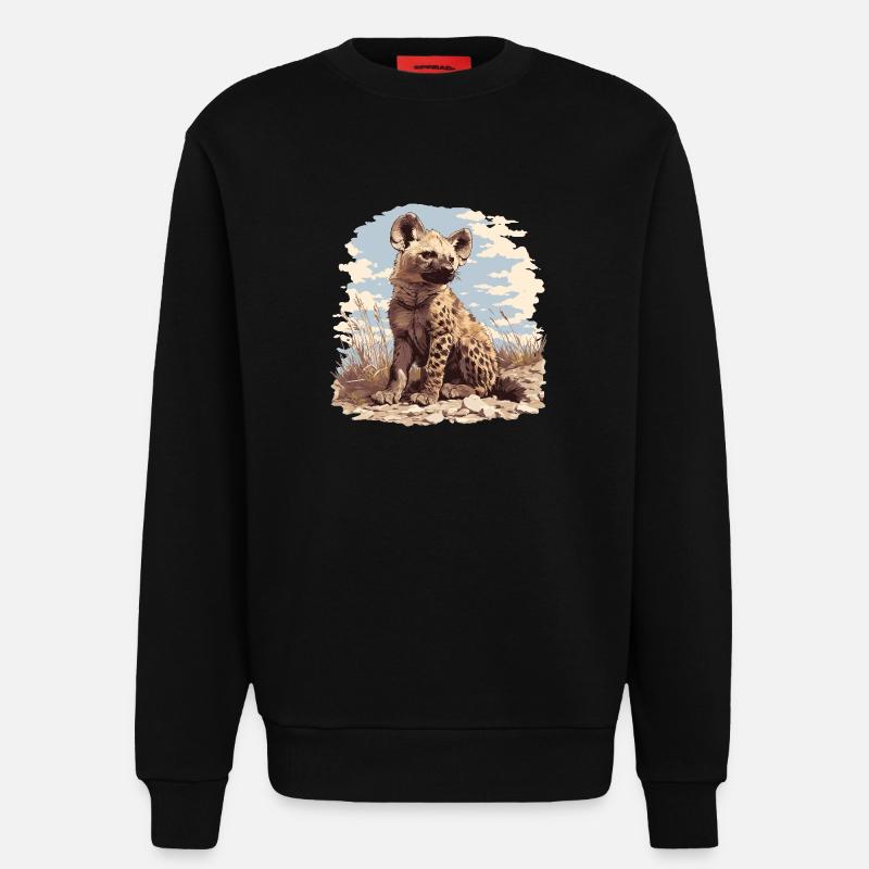 Hyänen Hyäne - Sweatshirt - made by SPREAD  - SOLID BLACK
