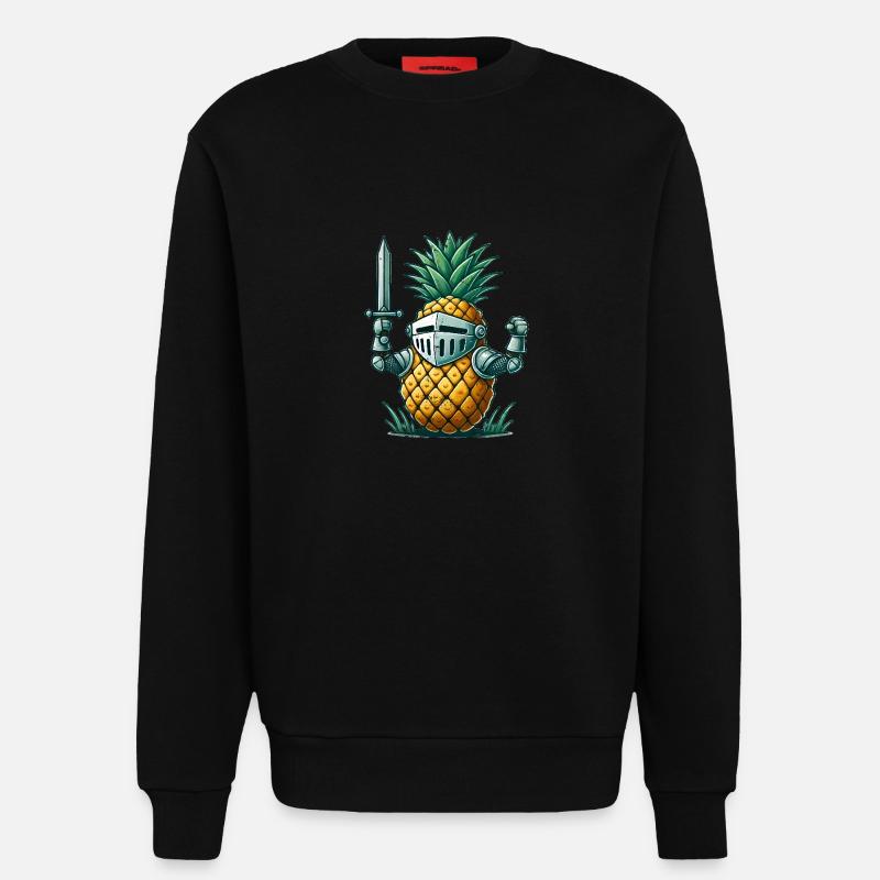 Ananas Ritter - Sweatshirt - made by SPREAD  - SOLID BLACK