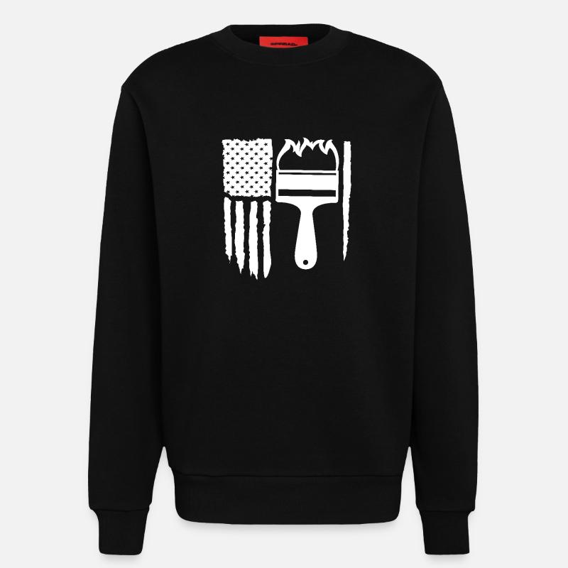 Painter Flag Brush Creativity - Sweatshirt - made by SPREAD - SOLID BLACK