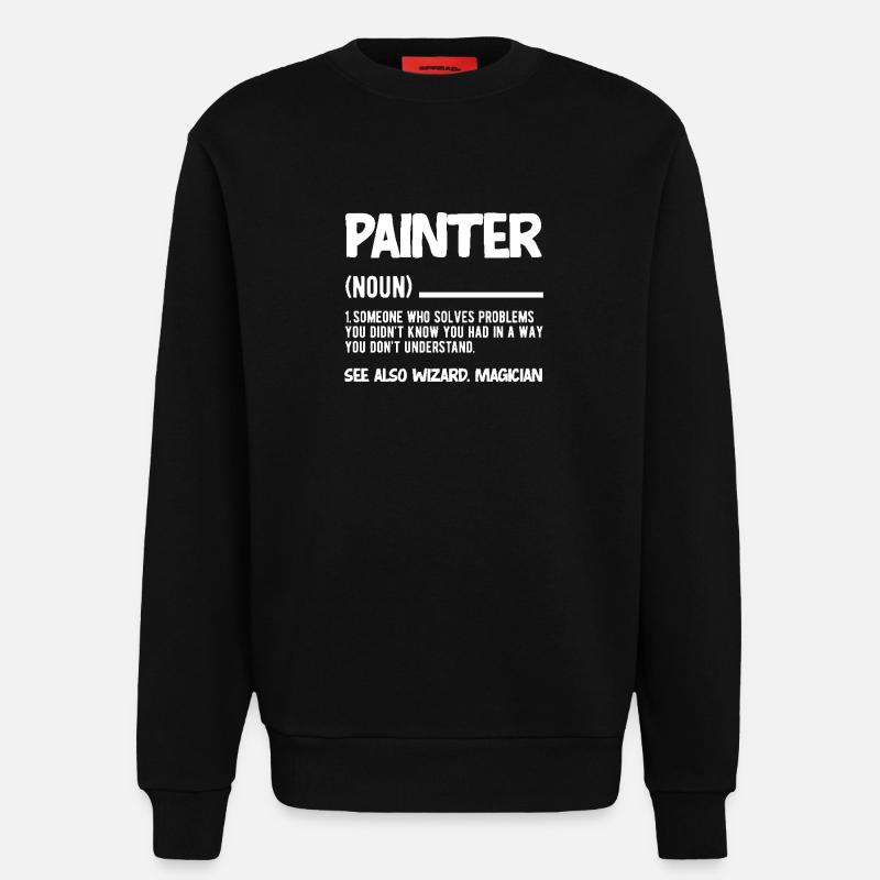 Painter: Wizard and Magician Definition - Sweatshirt - made by SPREAD  - SOLID BLACK