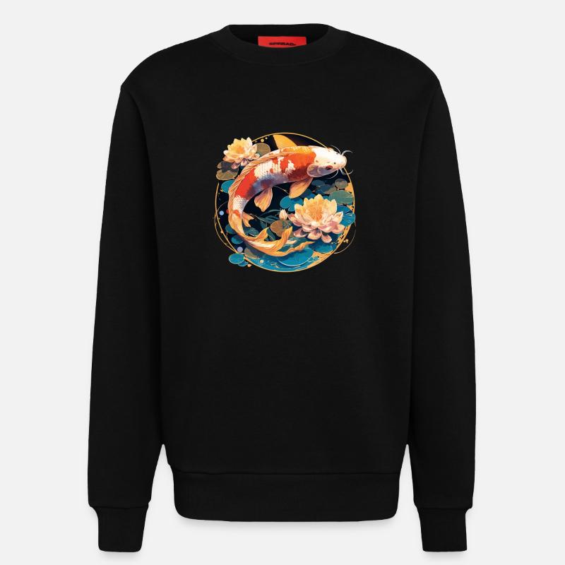 Kois Koi Karpfen - Sweatshirt - made by SPREAD  - SOLID BLACK