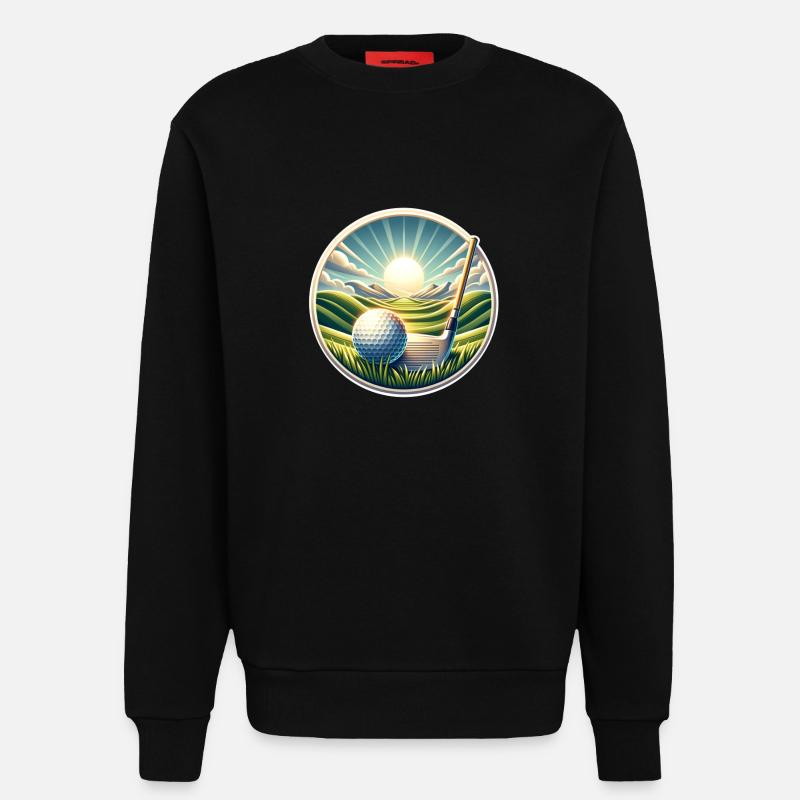 Golf - Sweatshirt - made by SPREAD  - SOLID BLACK
