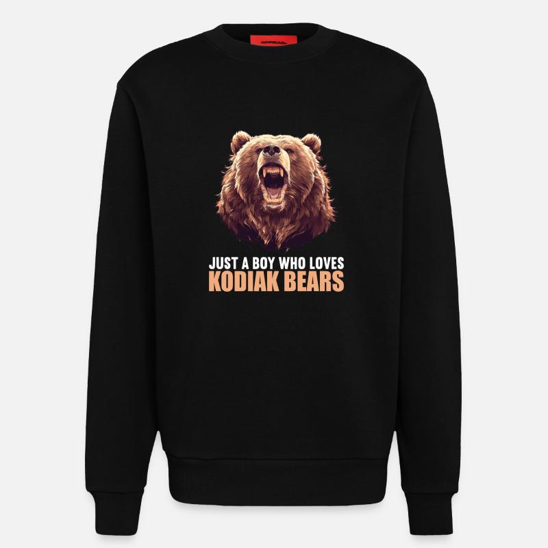 Kodiak Bear Kodiak Bear - Sweatshirt - made by SPREAD - SOLID BLACK