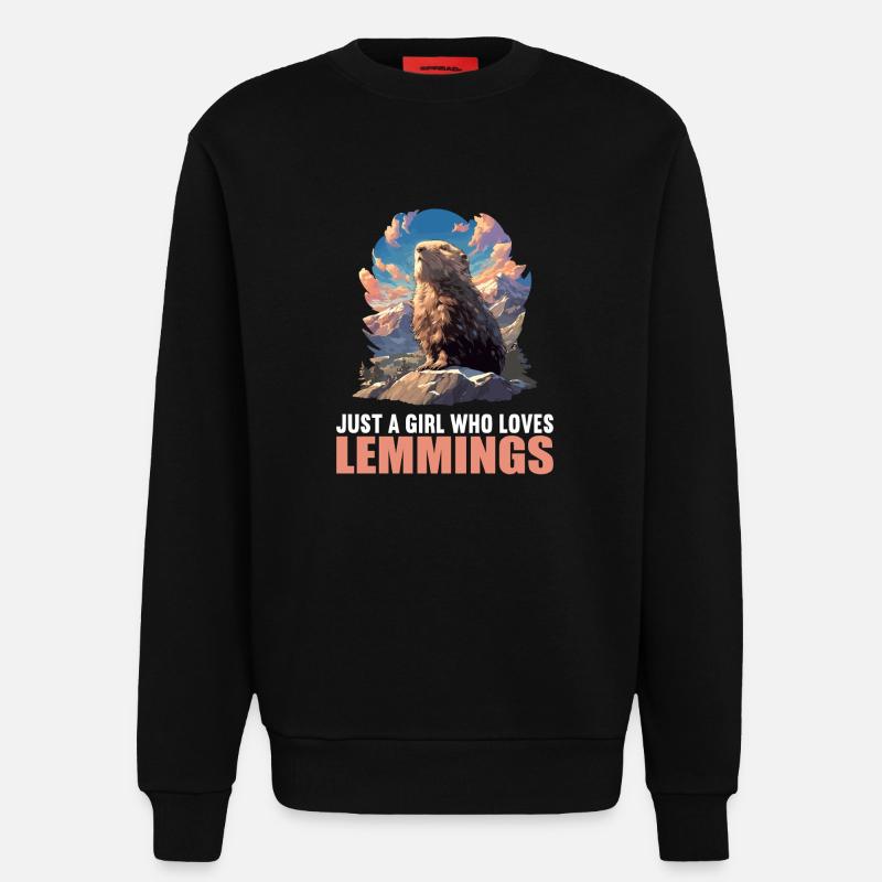 Lemminge Lemming - Sweatshirt - made by SPREAD - SOLID BLACK