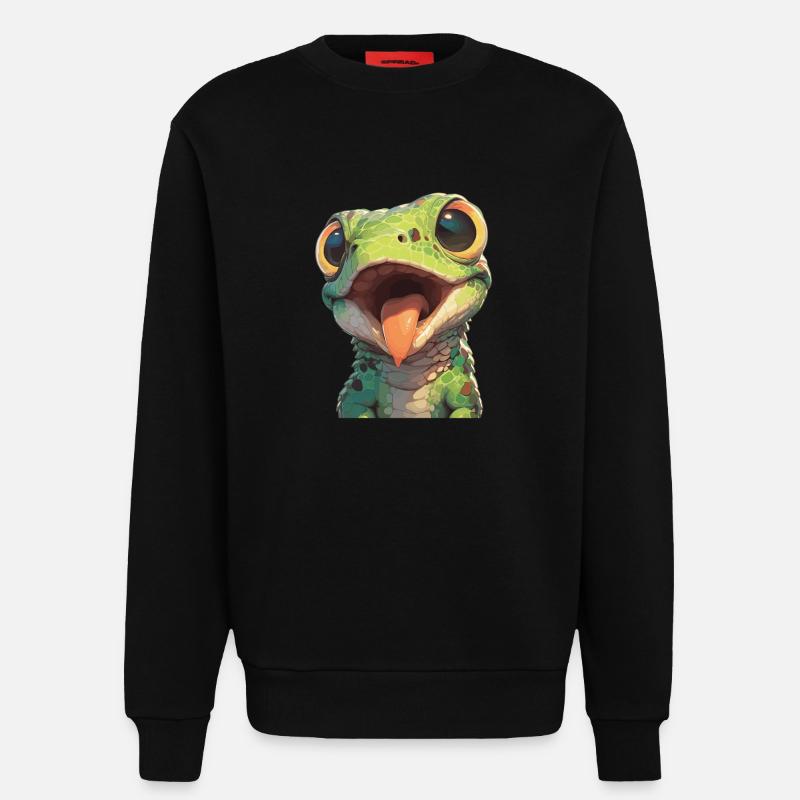 Eidechsen Eidechse - Sweatshirt - made by SPREAD  - SOLID BLACK