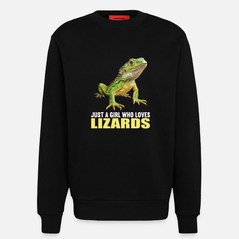 Eidechsen Eidechse - Sweatshirt - made by SPREAD  - SOLID BLACK