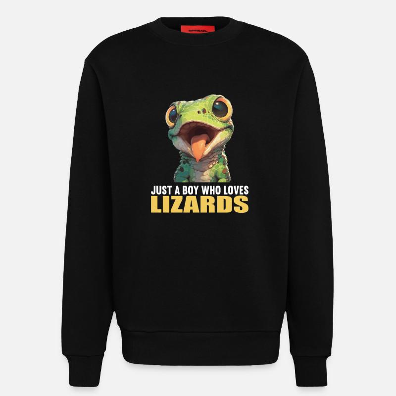 Eidechsen Eidechse - Sweatshirt - made by SPREAD  - SOLID BLACK