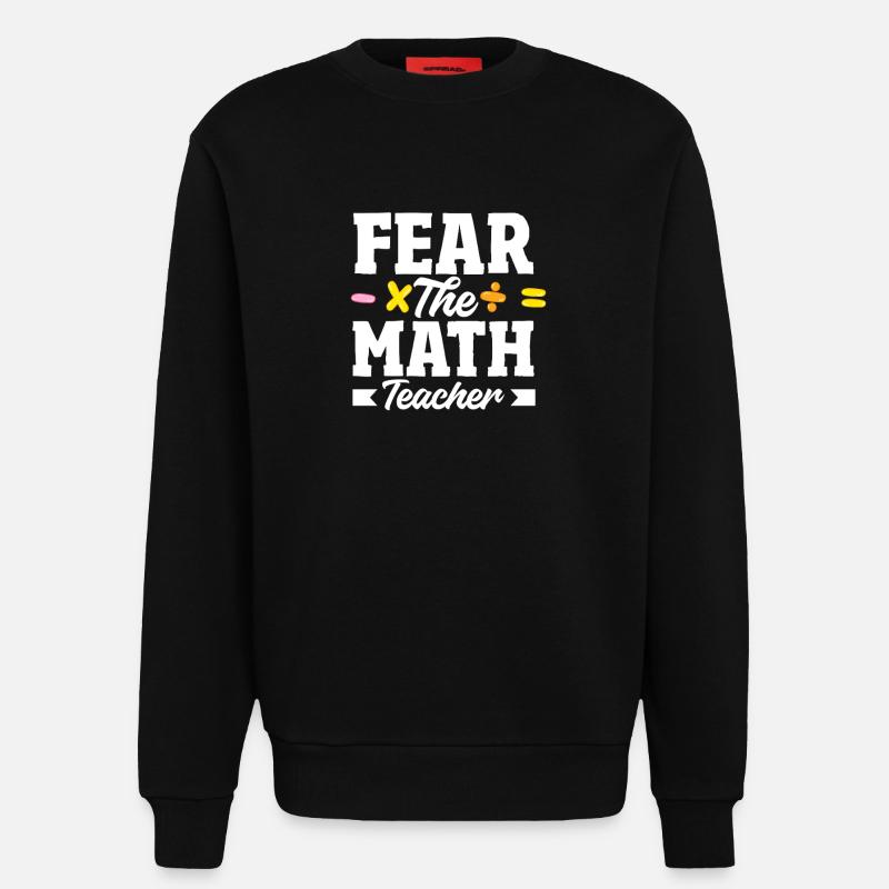 Math Teacher Math Gift - Sweatshirt - made by SPREAD  - SOLID BLACK