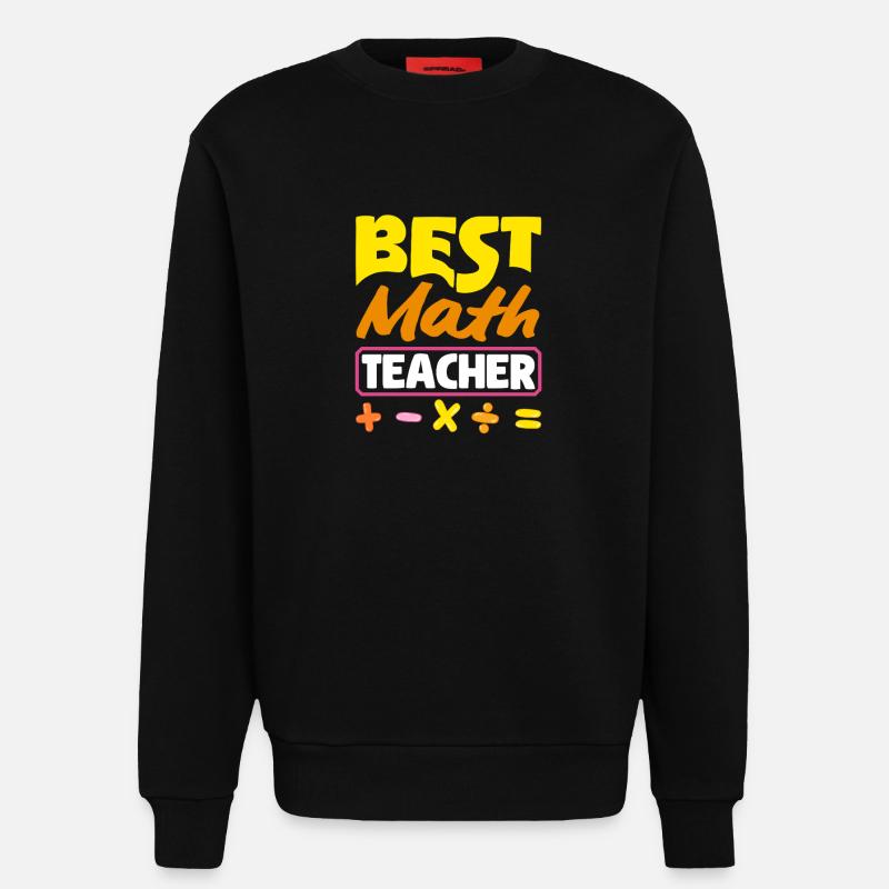 Math Teacher Math Gift - Sweatshirt - made by SPREAD  - SOLID BLACK