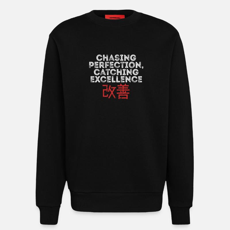 Kaizen Mindset Chasing Perfection - Sweatshirt - made by SPREAD  - SOLID BLACK