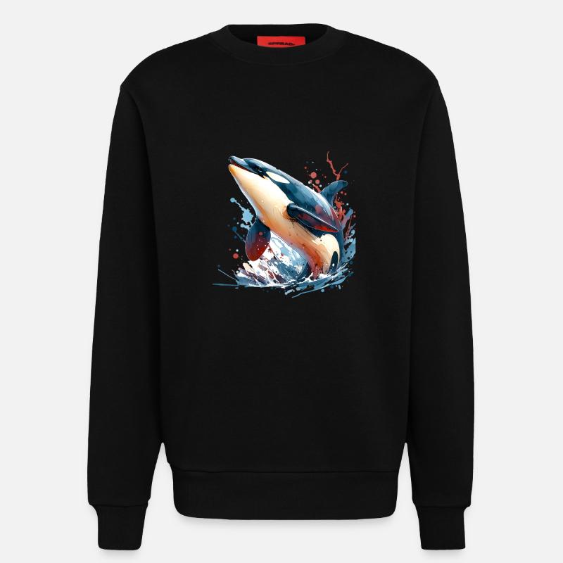 Orca Schwertwal - Sweatshirt - made by SPREAD  - SOLID BLACK