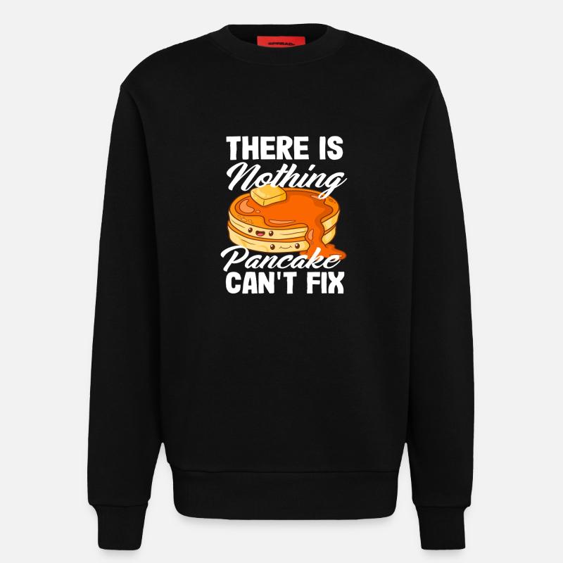 Nothing pancakes can't fix - Sweatshirt - made by SPREAD - SOLID BLACK