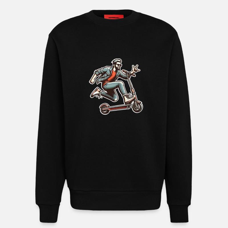 Trottinettes E-Scooters E-Scooters - Sweat bio décontracté fabriqué en UE - SOLID BLACK