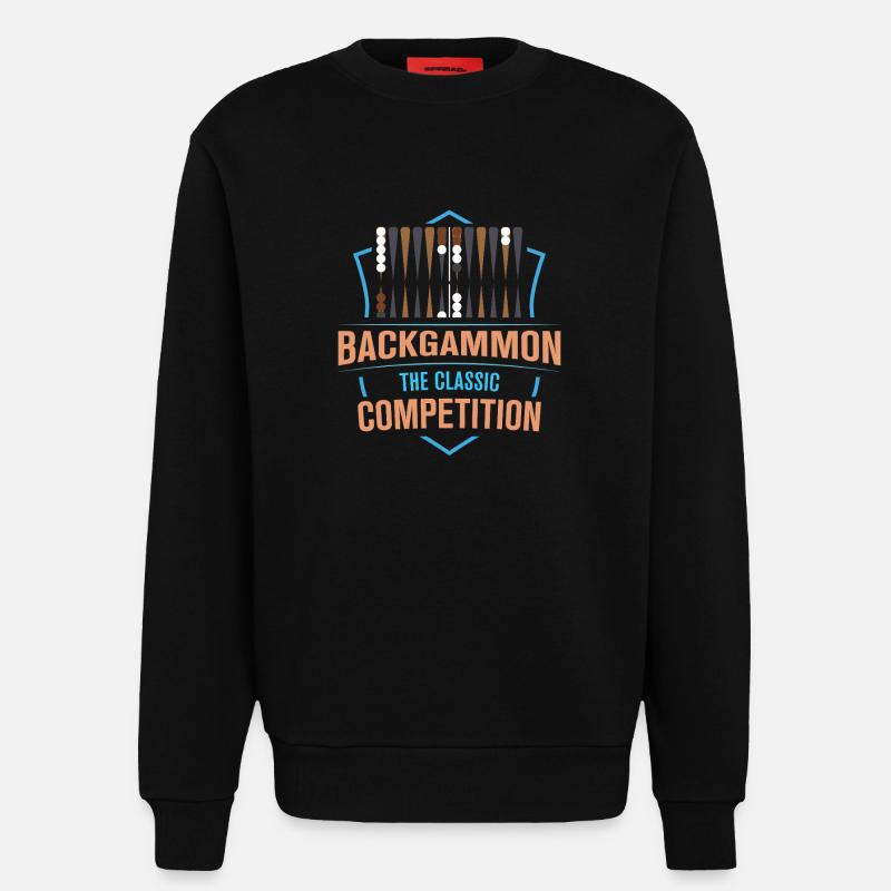 Backgammon Spiel - Sweatshirt - made by SPREAD  - SOLID BLACK