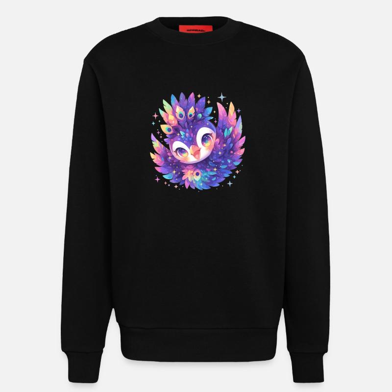 Peacocks Peacock - Sweatshirt - made by SPREAD  - SOLID BLACK