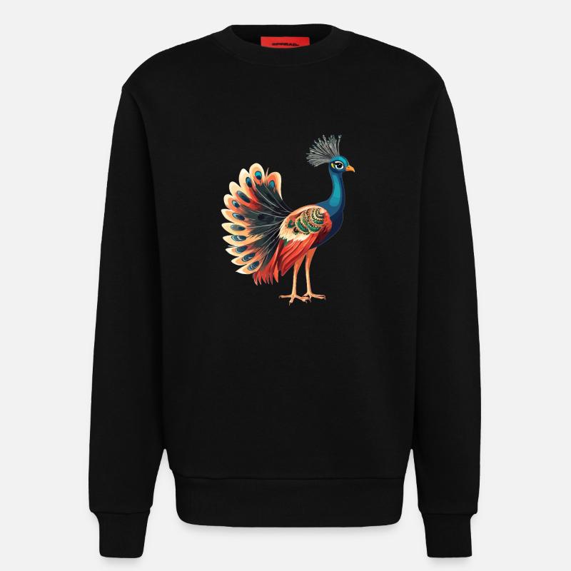 Pfaue Pfau - Sweatshirt - made by SPREAD  - SOLID BLACK