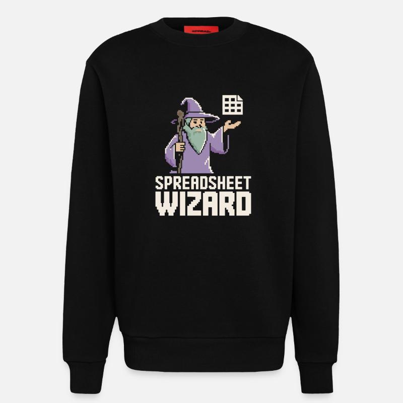 Spreadsheet Wizard Funny Controller Accountant - Sweatshirt - made by SPREAD  - SOLID BLACK