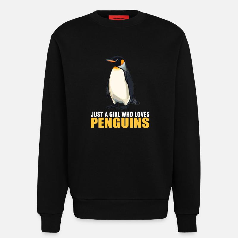 Penguins Penguin - Sweatshirt - made by SPREAD  - SOLID BLACK