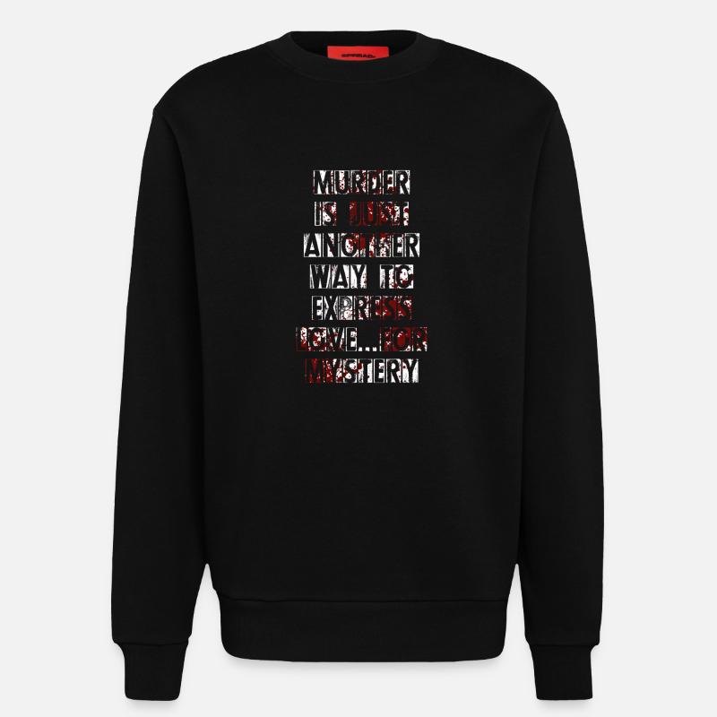 Murder Mystery Dinner Fun Night - Sweatshirt - made by SPREAD - SOLID BLACK