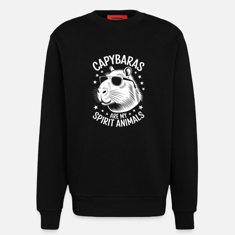 Capybara Spruch Lustiges Capybara Geschenk - Sweatshirt - made by SPREAD  - SOLID BLACK