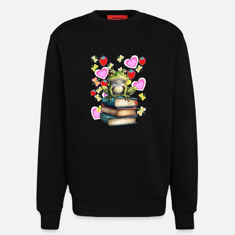 Frog Frogs Toad - Sweatshirt - made by SPREAD - SOLID BLACK
