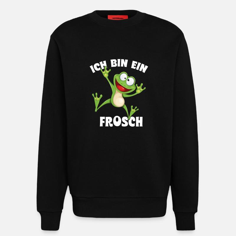 Ich bin ein Frosch - Sweatshirt - made by SPREAD  - SOLID BLACK
