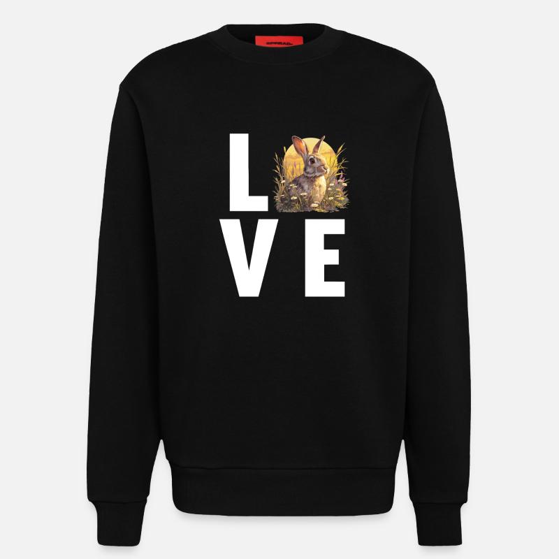 Bunny Bunny - Sweatshirt - made by SPREAD  - SOLID BLACK