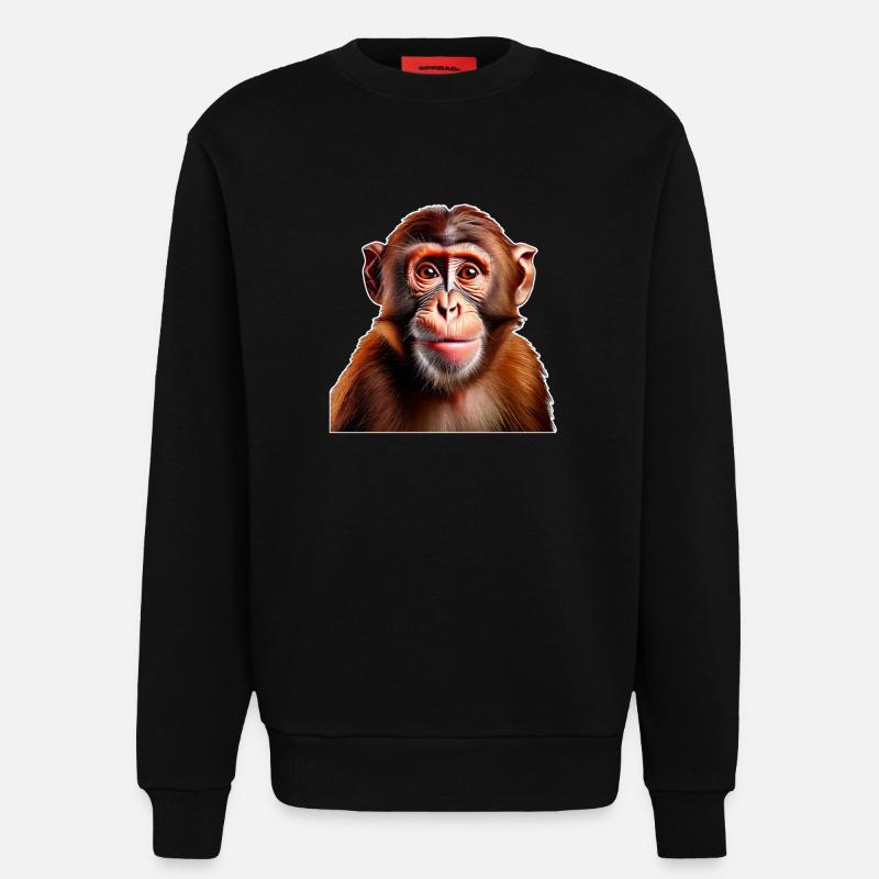 Affe - Sweatshirt - made by SPREAD  - SOLID BLACK