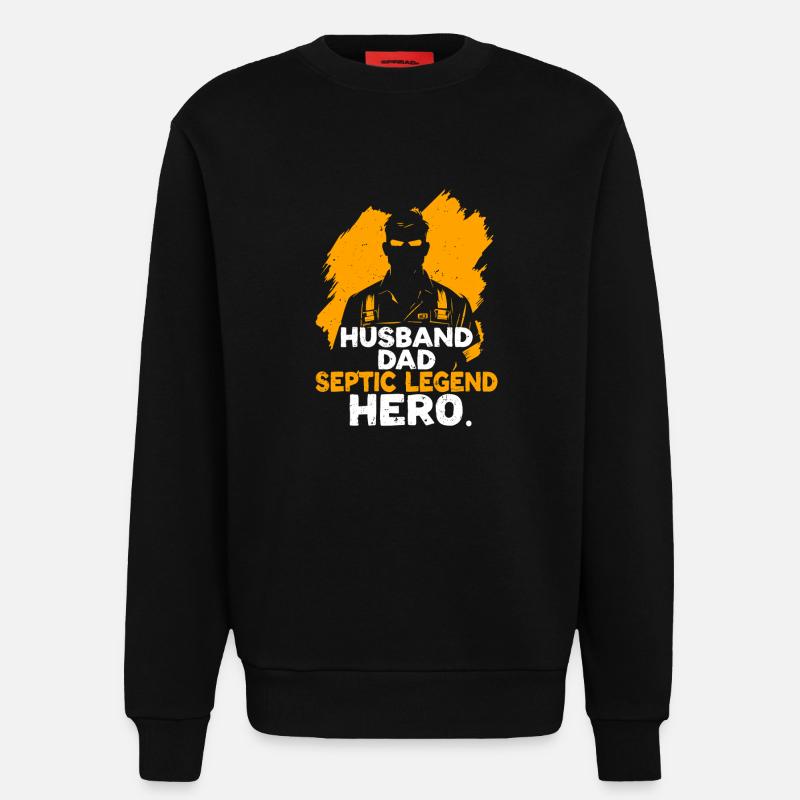 Klärgruben Techniker Abwassertechniker Vater - Sweatshirt - made by SPREAD - SOLID BLACK