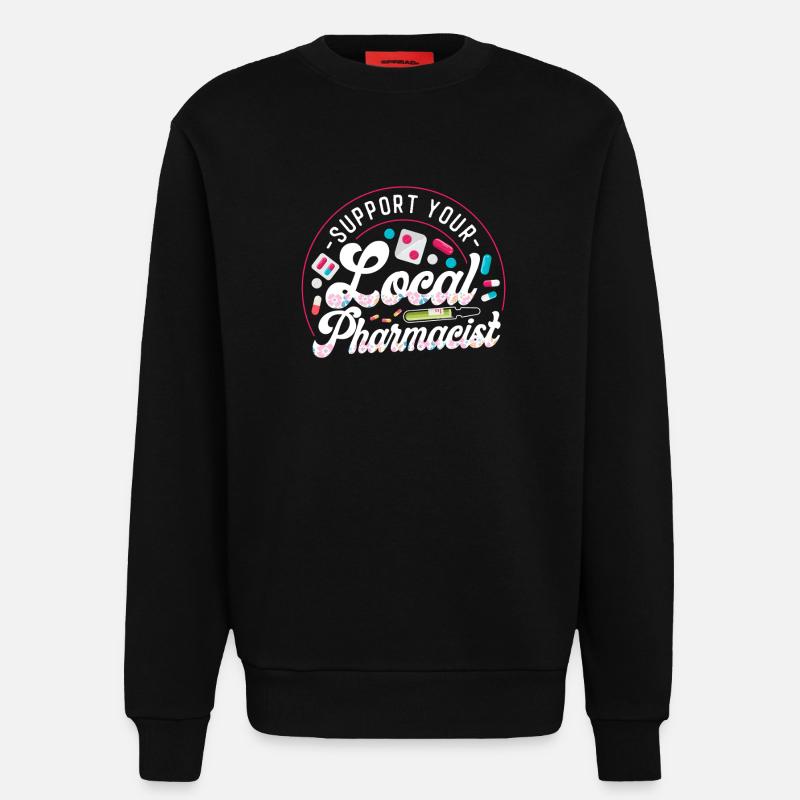 Pharmacy Tech Technician - Sweatshirt - made by SPREAD  - SOLID BLACK