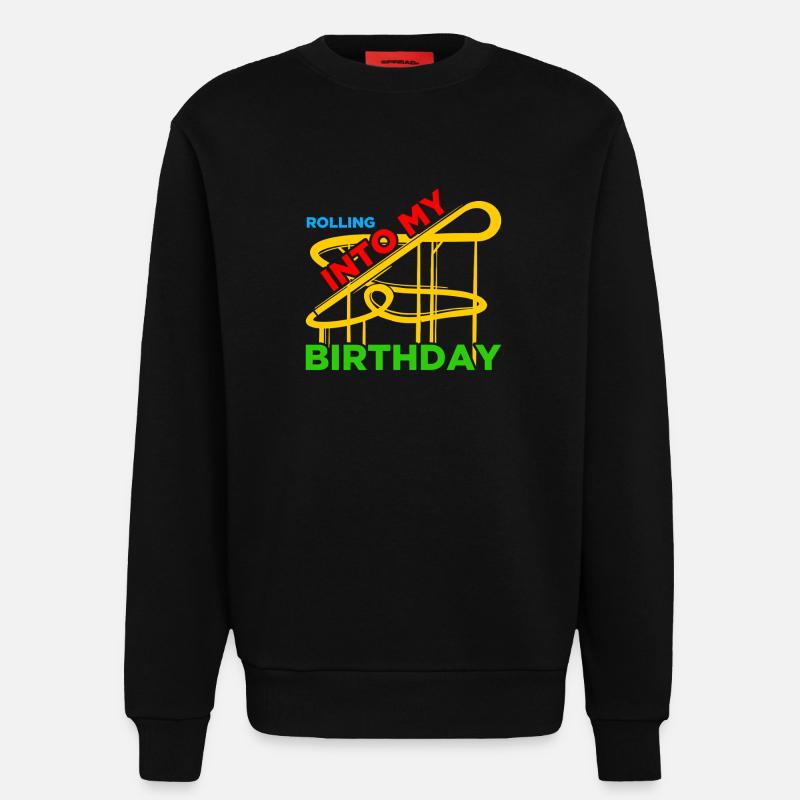 Rolling into Freizeitpark Rollercoaster Achterbahn - Sweatshirt - made by SPREAD  - SOLID BLACK