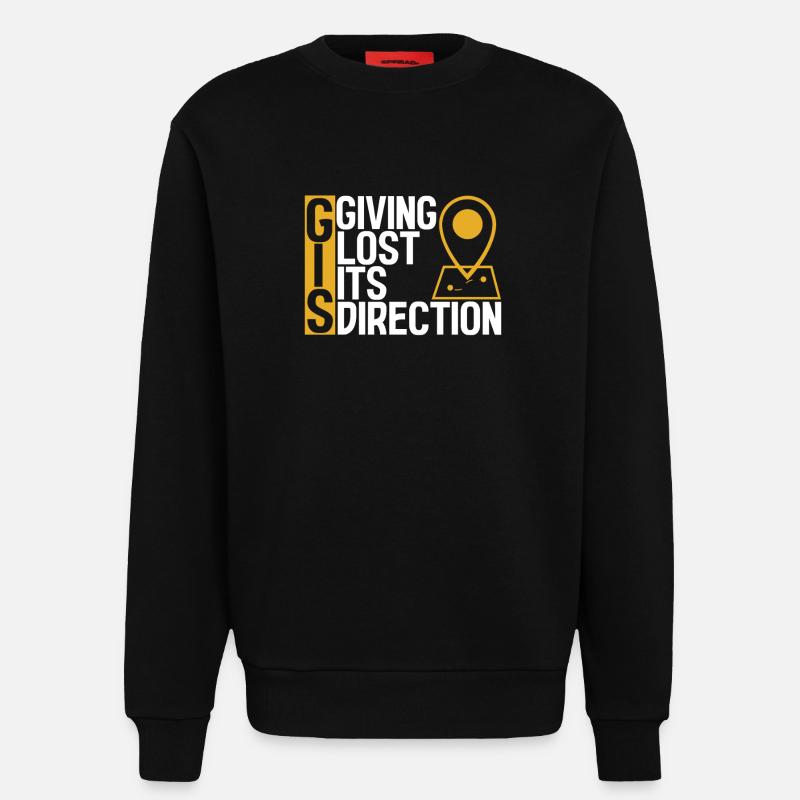 Geografische Informationssysteme - Sweatshirt - made by SPREAD - SOLID BLACK