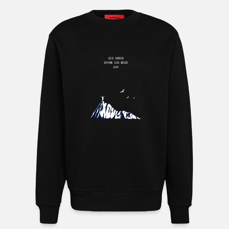 Wandern Minimalistisch - Sweatshirt - made by SPREAD  - SOLID BLACK