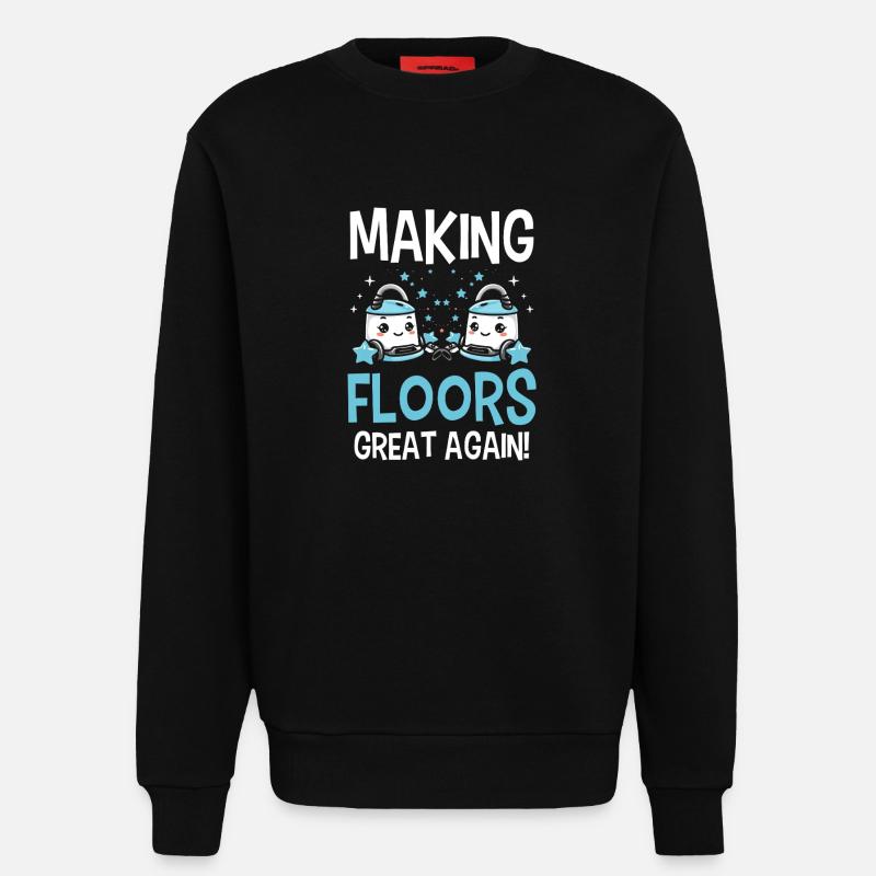Cleaning Lover Cleaner - Sweatshirt - made by SPREAD  - SOLID BLACK