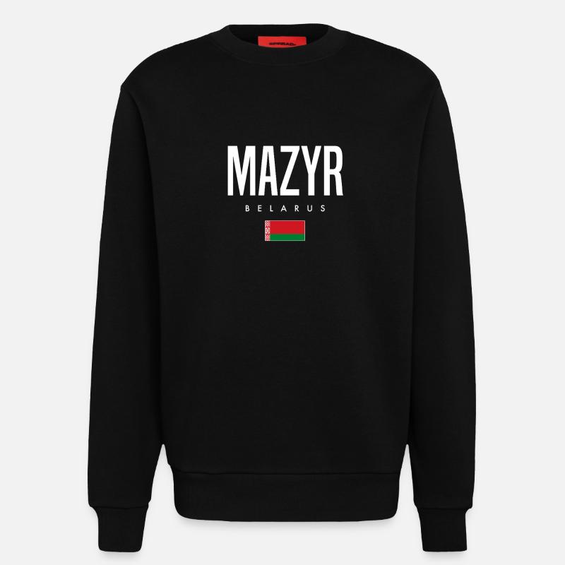 Mazyr, Biélorussie, Biélorussie - Sweat bio décontracté fabriqué en UE - SOLID BLACK