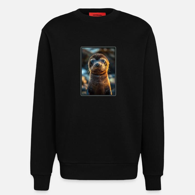 Seelöwen Seelöwe - Sweatshirt - made by SPREAD - SOLID BLACK
