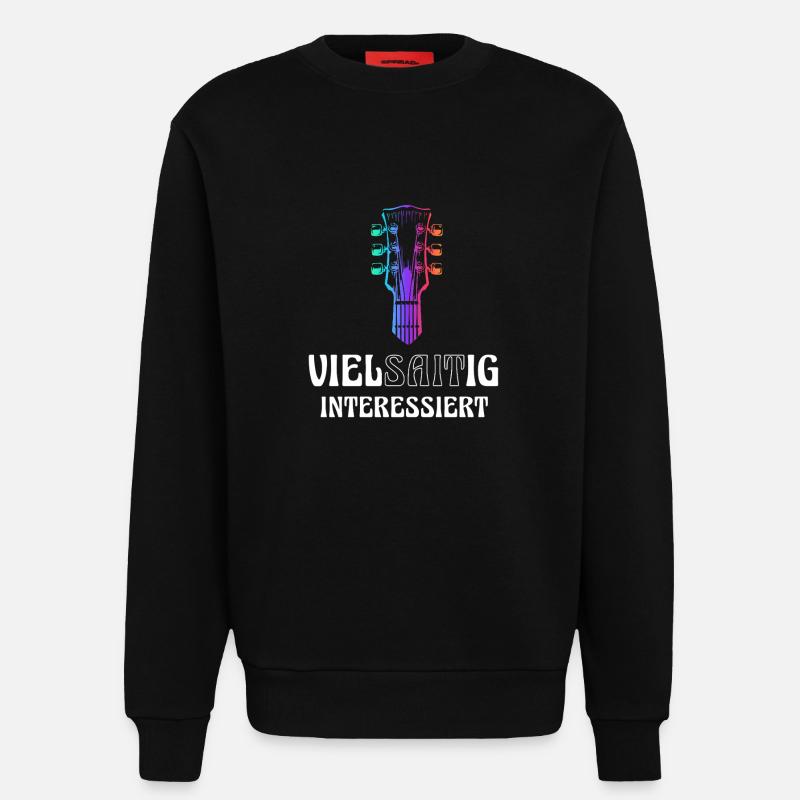 Guitar multi-stringed interested - Sweatshirt - made by SPREAD  - SOLID BLACK