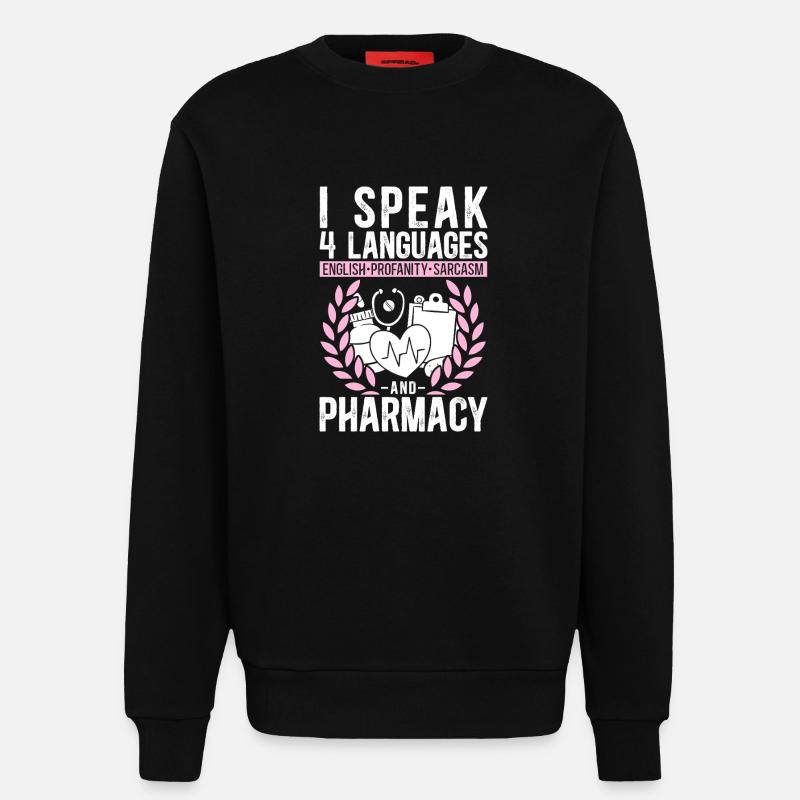 Pharmacy Tech Technician - Sweatshirt - made by SPREAD  - SOLID BLACK