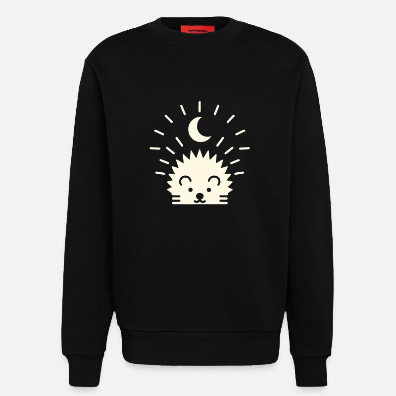Mondschein-Igel - Sweatshirt - made by SPREAD  - SOLID BLACK