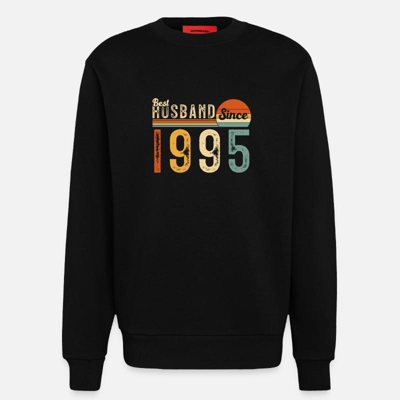 Bester Ehemann seit 1995 - Sweatshirt - made by SPREAD  - SOLID BLACK