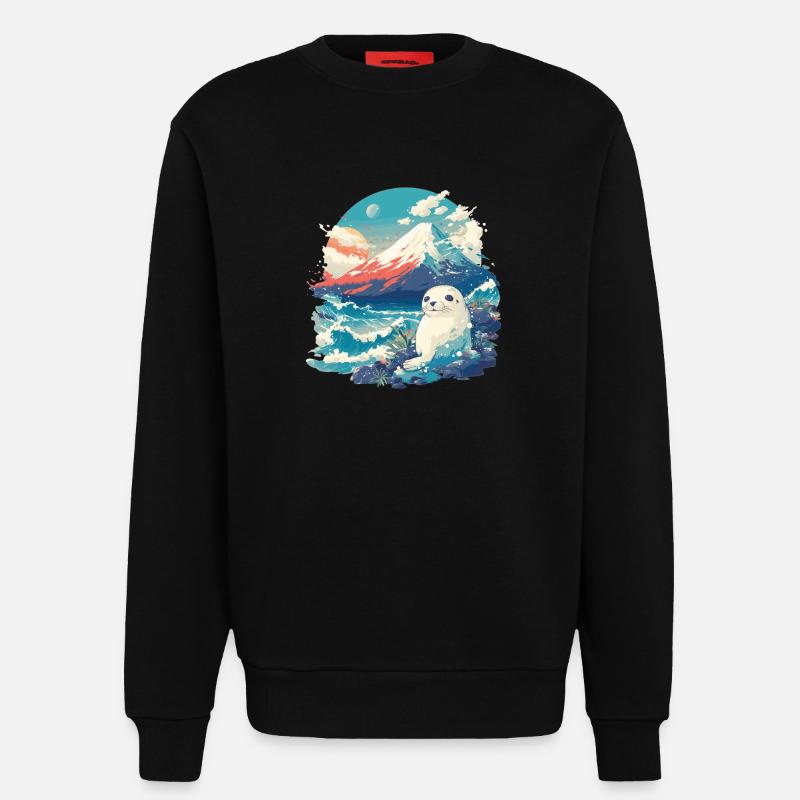 Robben Robbe - Sweatshirt - made by SPREAD  - SOLID BLACK
