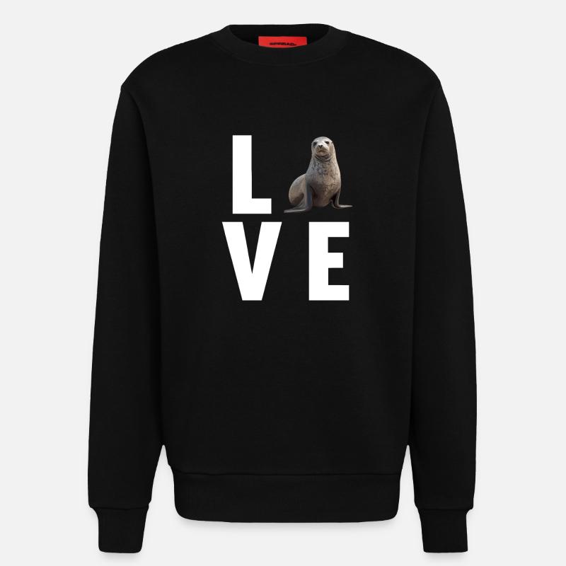 Robben Robbe - Sweatshirt - made by SPREAD - SOLID BLACK