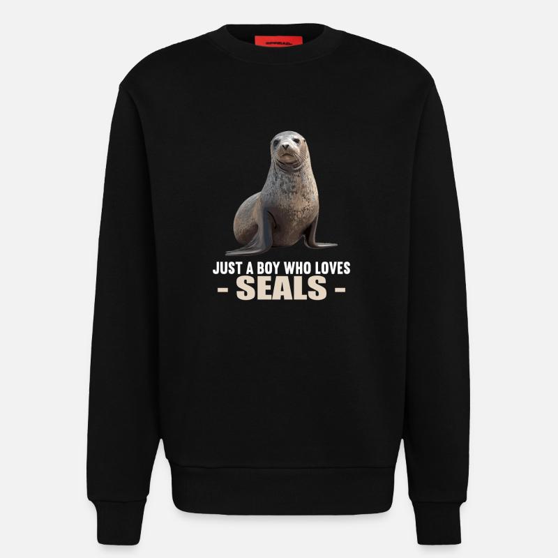 Robben Robbe - Sweatshirt - made by SPREAD  - SOLID BLACK