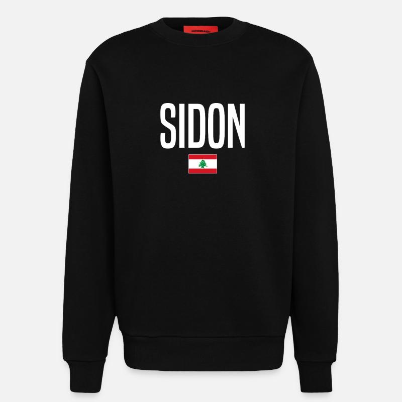 Sidon Libanon - Sweatshirt - made by SPREAD  - SOLID BLACK
