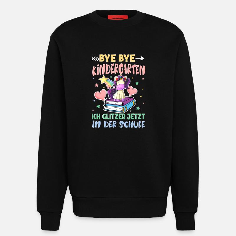 Bye Bye Kindergarten Einschulung - Sweatshirt - made by SPREAD - SOLID BLACK